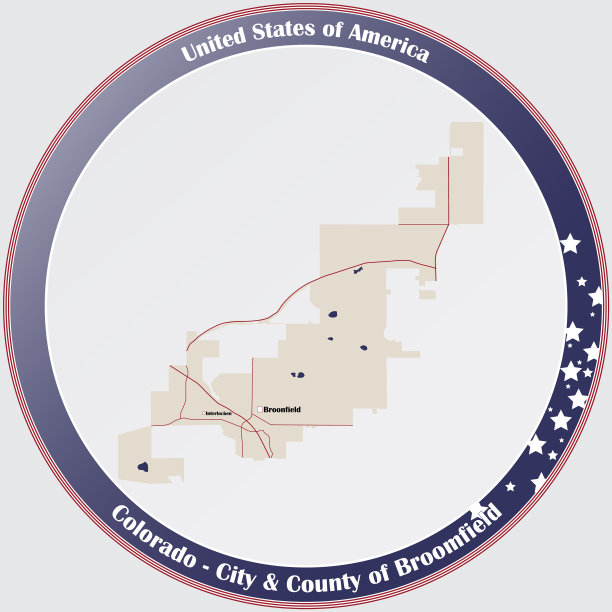 地图城市和县扫把在科罗拉多州图片下载