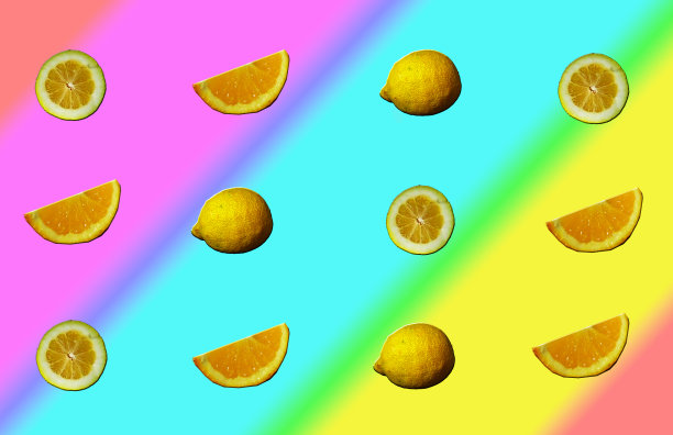 柑橘类水果无缝图案图片下载