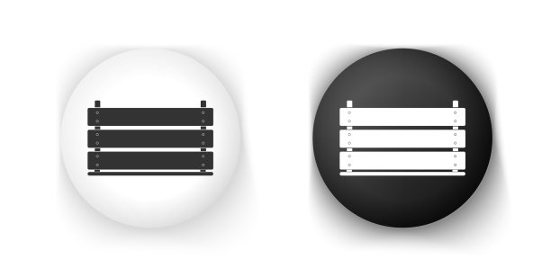 黑白木盒图标孤立在白色上图片下载