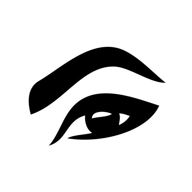 眼睛和眉毛-孤立的矢量插图图片下载