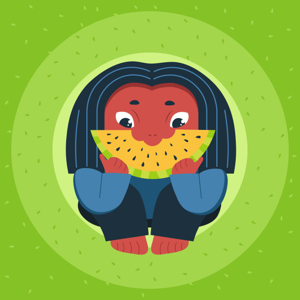 拿着黄西瓜的年轻女子图片下载