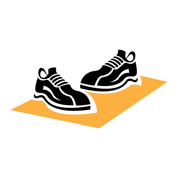 鞋子图标黑色标志模板设计图片下载