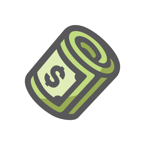 现金堆叠卡通图标图片下载