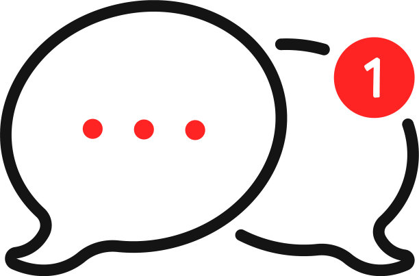 带有气泡的新消息通知图片下载