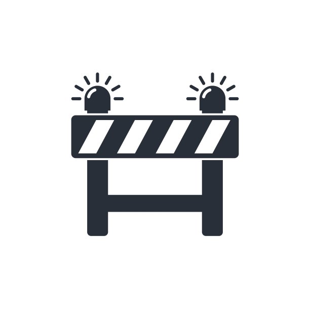 边界,障碍。矢量图标插图孤立的白色背景。图片下载