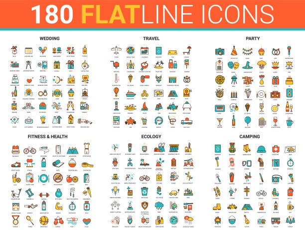 平面细线设计图标图片下载