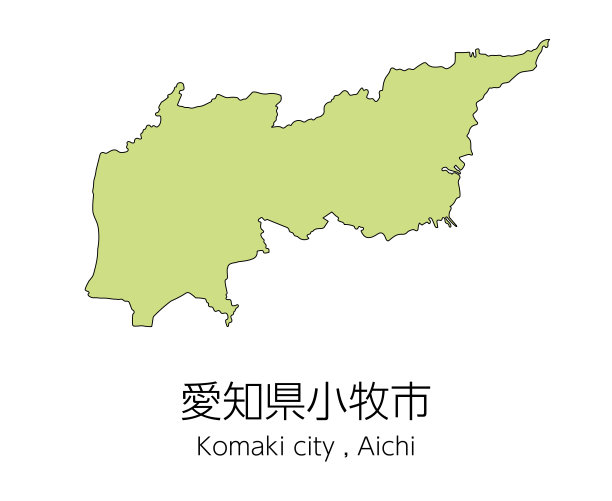 日本爱知县小木市地图。图片下载