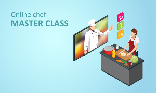 等距烹饪学校博客女厨师烹饪图片下载