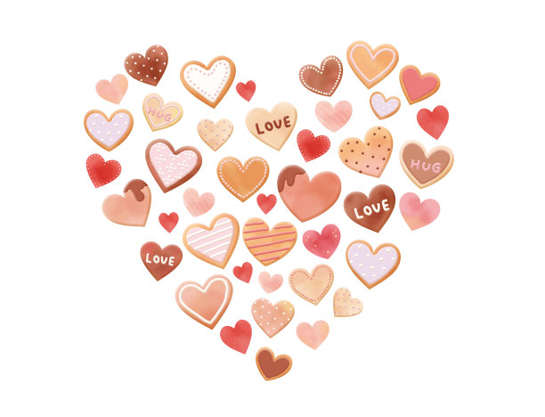 夹心糖衣饼干艺术图片下载