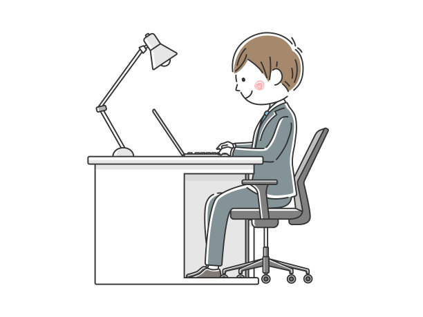 商人做案头工作的插图。图片下载