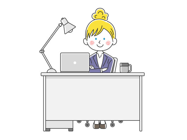 一个商人做案头工作的插图。图片下载