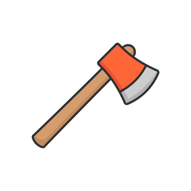 斧头图标，单刃斧头插图图片下载