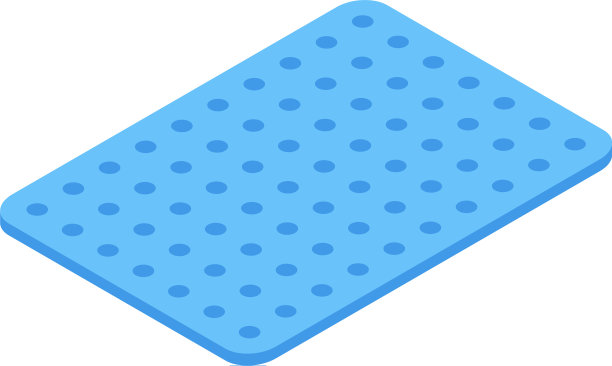 浴室地毯图标等距风格图片下载