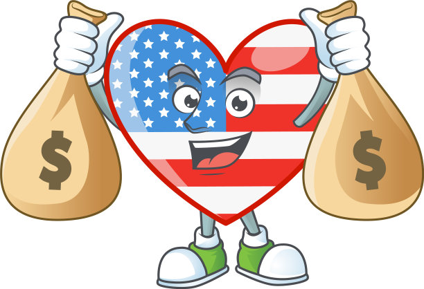 一个可爱的形象的独立日爱情卡通图片下载