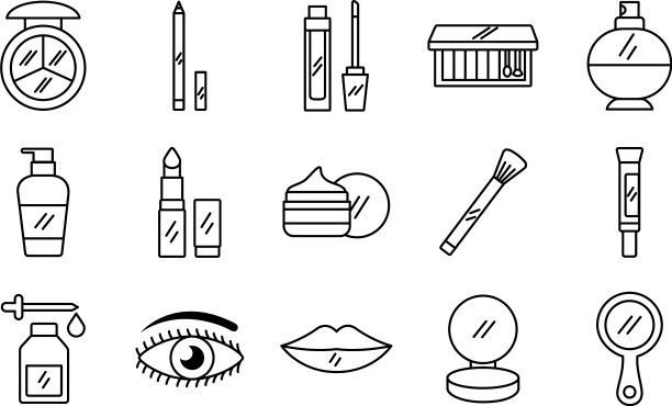 捆绑15化妆化妆品集图标图片下载