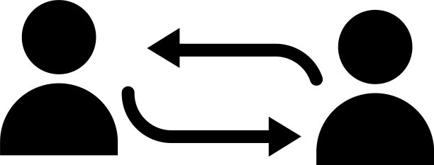 团队合作的人有箭头交叉的轮廓图片下载