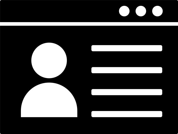 模板网页与用户头像剪影风格图片下载