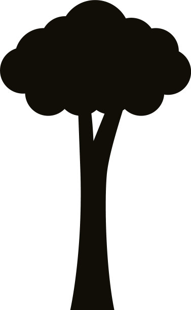 树枝剪影风格图标图片下载