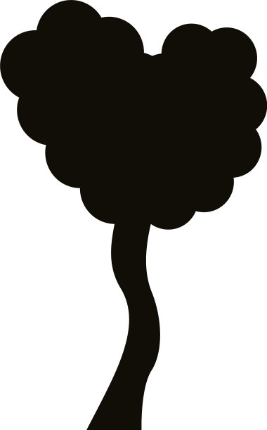 树枝剪影风格图标图片下载