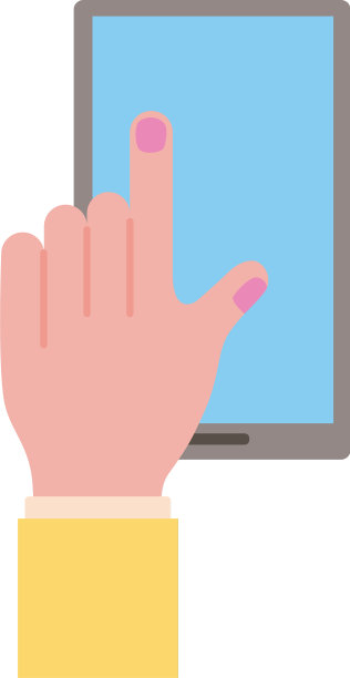 女性手触式智能手机平板显示风格图片下载