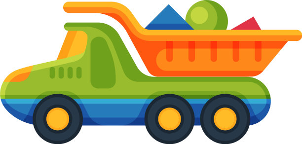 卡车玩具可爱的彩色塑料玩具图片下载