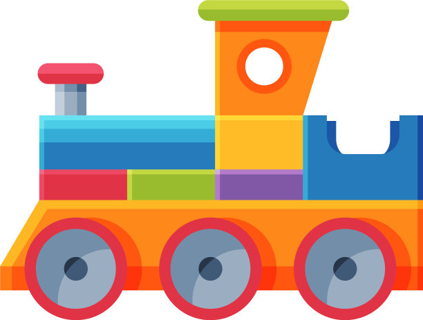 火车宝宝可爱的彩色塑料玩具图片下载