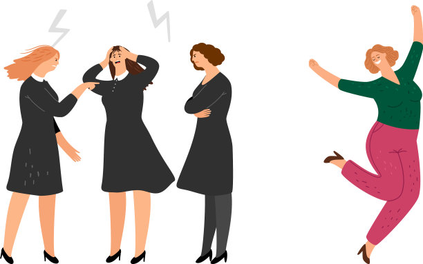 快乐的女孩逃避丑闻图片下载