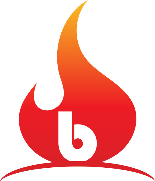 火热结合字母图标标志设计图片下载