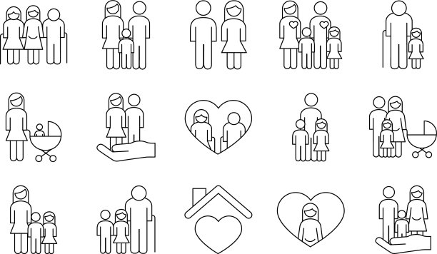 捆绑15个家庭父母设置图标图片下载