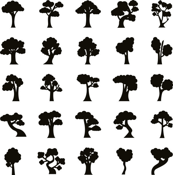 捆绑25棵树设置图标图片下载