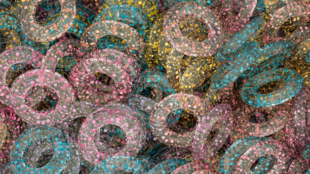 充气戒指，暑假和旅行背景图片下载