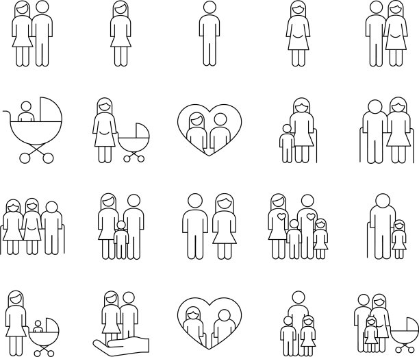 捆绑20个家庭父母设置图标图片下载