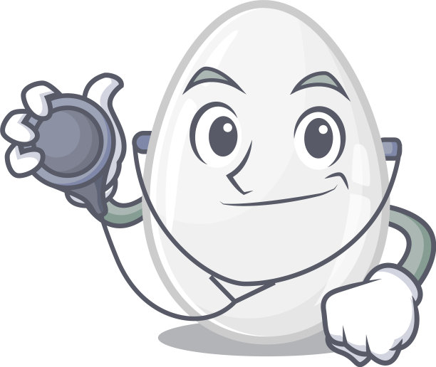 吉祥物图片白色的鸡蛋卡通医生图片下载