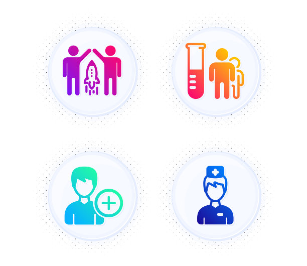 医学分析添加人员和合作伙伴图标图片下载