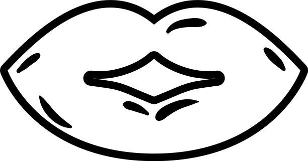 色丝女性唇线波普艺术风格图片下载