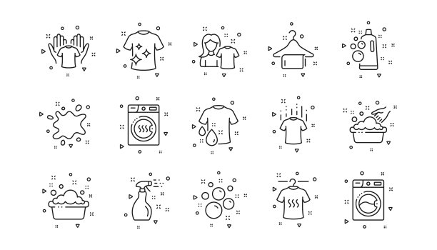 洗衣线图标烘干机洗衣机和图片下载