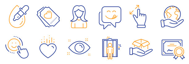 设置人们的图标，如健康眼睛心脏图片下载