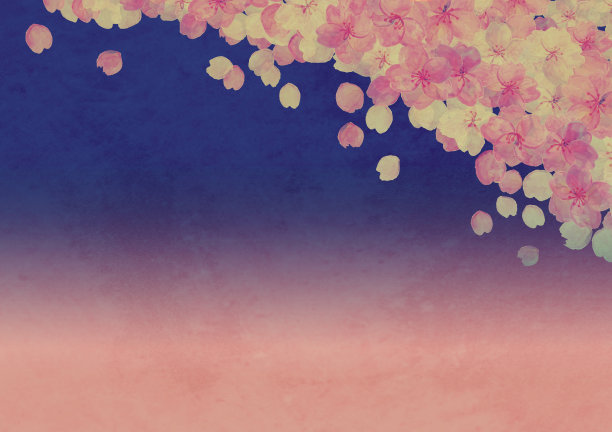 夜景樱花背景材质日本风格日本图案吉野Somei樱花观赏图片下载