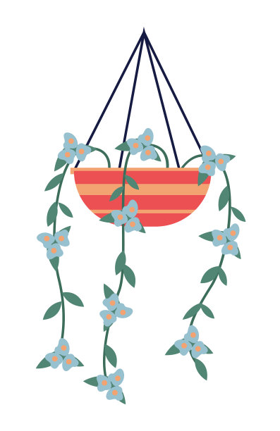 装饰用的绿色植物，长叶，陶瓷图片下载