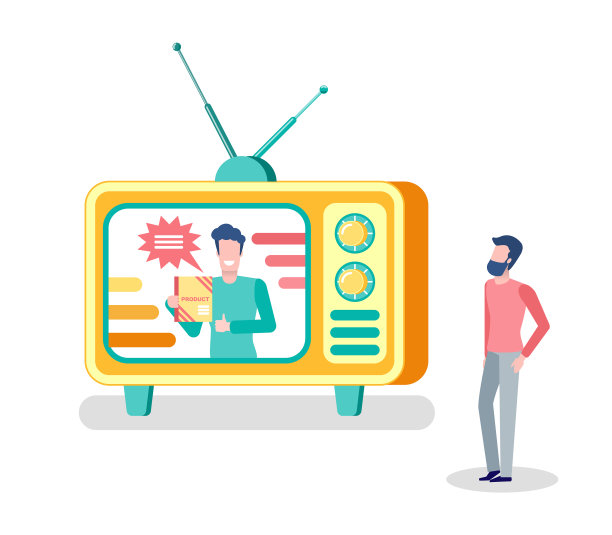 用天线播放节目的老式电视机图片下载