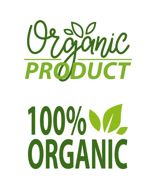 100% 生物有机产品标志图片下载
