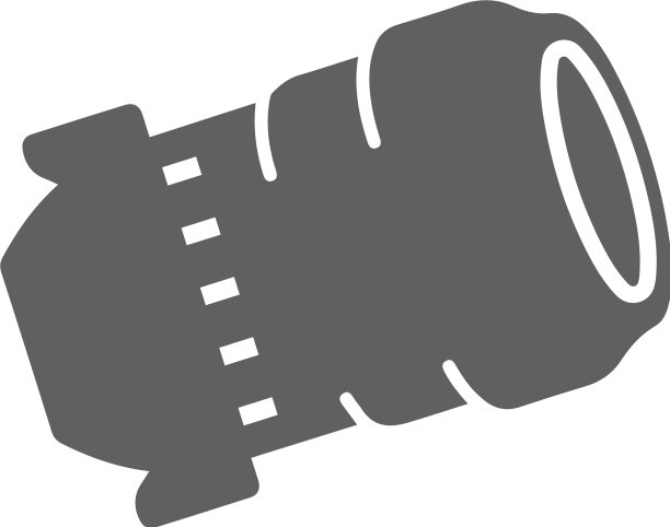 相机镜头图标灰色版本图片下载