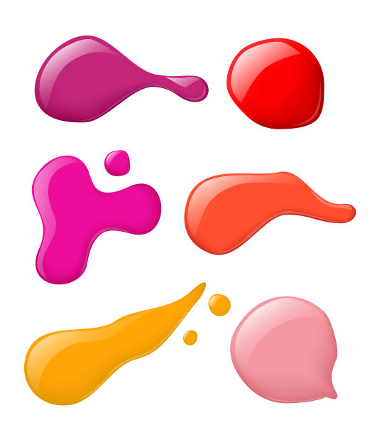 将化妆品指甲油污渍涂在白色上图片下载