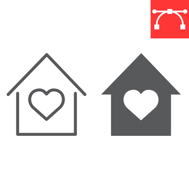 待在家里，用象形文字标出冠状病毒和图片下载