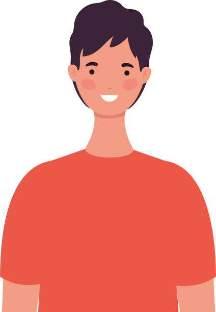 孤立的头像人卡通设计图片下载