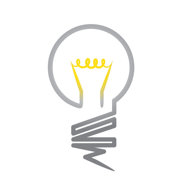 灯泡图标在白色背景上的概念图片下载