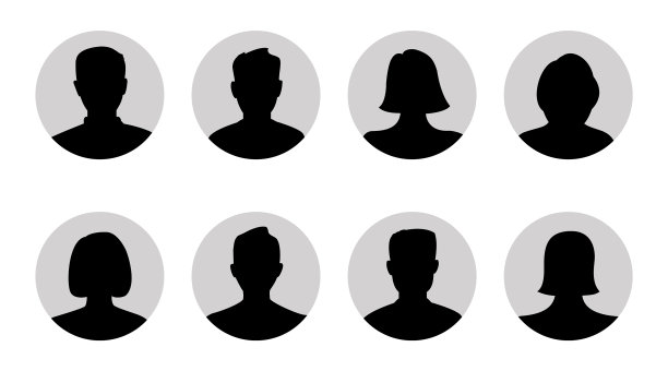 剪影头头像脸人图标人图片下载