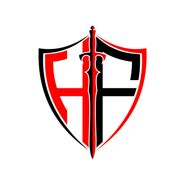 首字母h f盾铠剑为标志设计图片下载