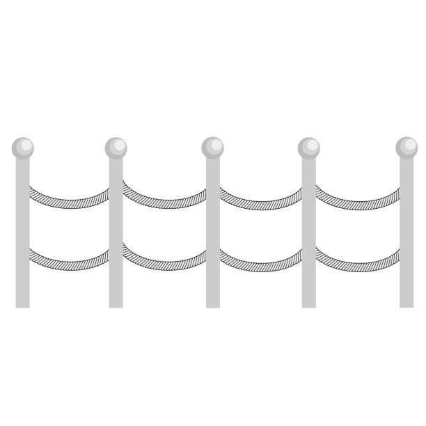 农村的绳子金属栅栏尖桩棕色图片下载