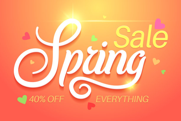 春季促销横幅促销海报模板设计图片下载